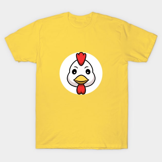 Cute Chicken T-Shirt by Cubbone